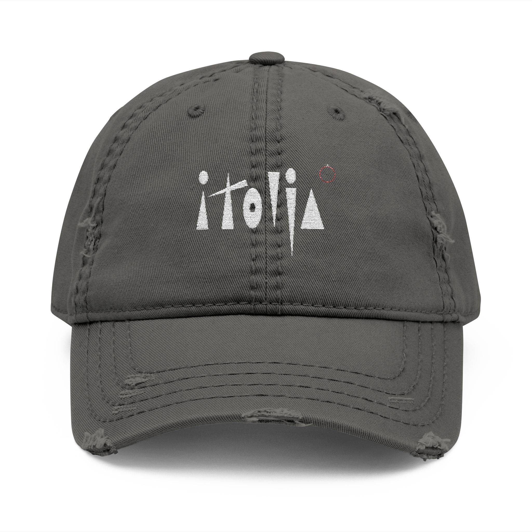 Distressed Embroidered Dad Hat