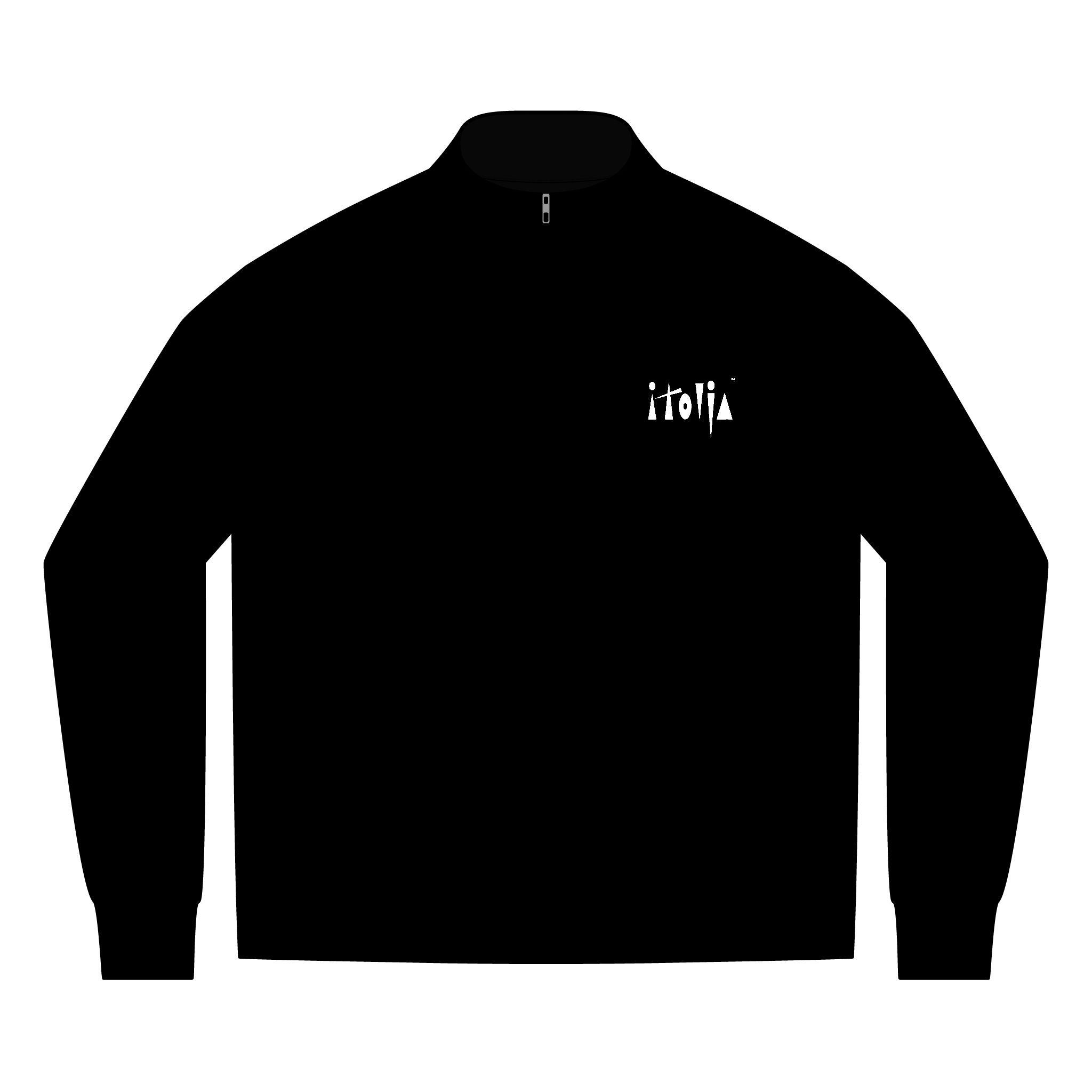 Men's Quarter-Zip Pullover with Linear Texture