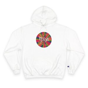 Champion Hoodie with Colorful 'Itolja' Retro Circle Graphic