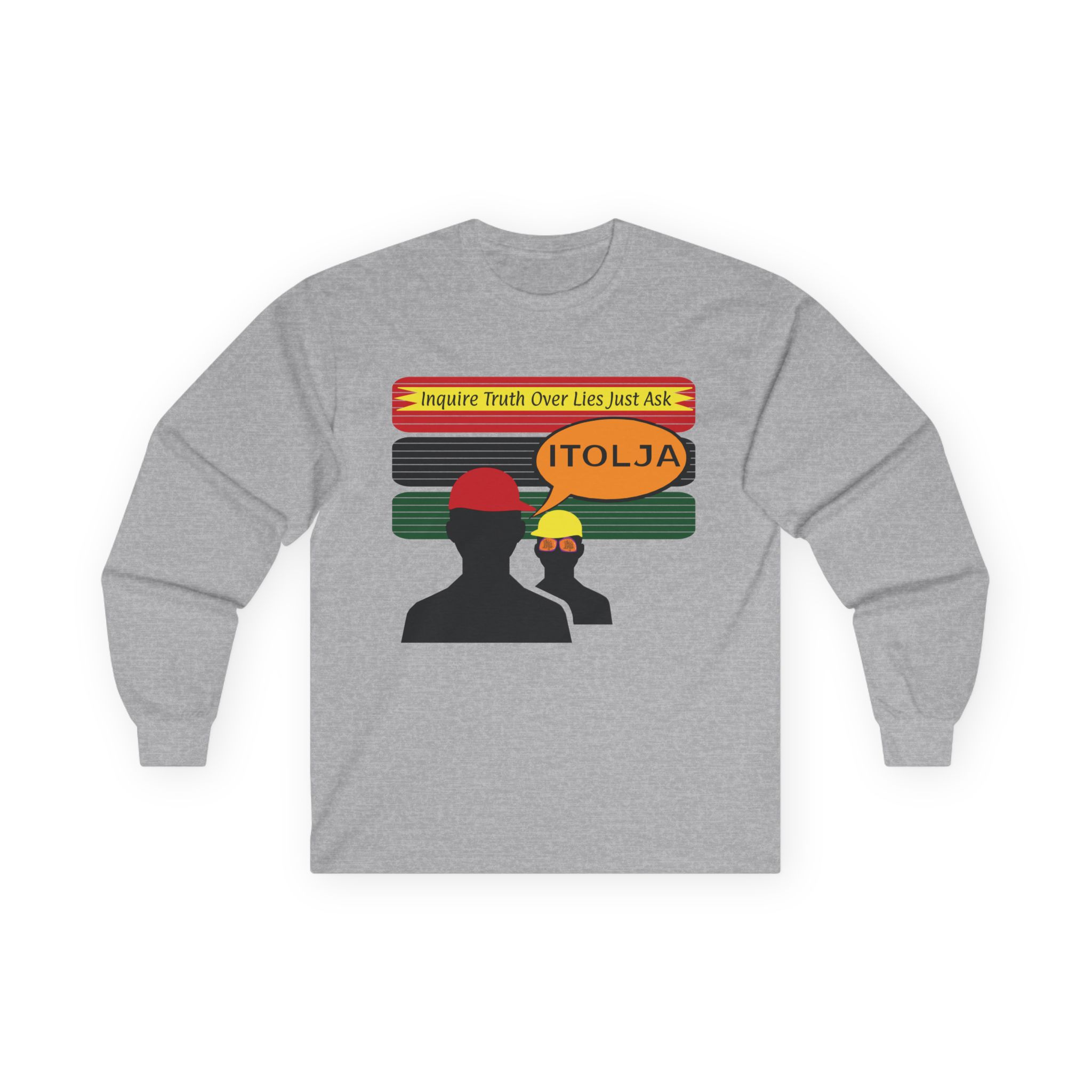 ITOLJA Long Sleeve Tee — Vintage Pan-African Silhouette Shirt