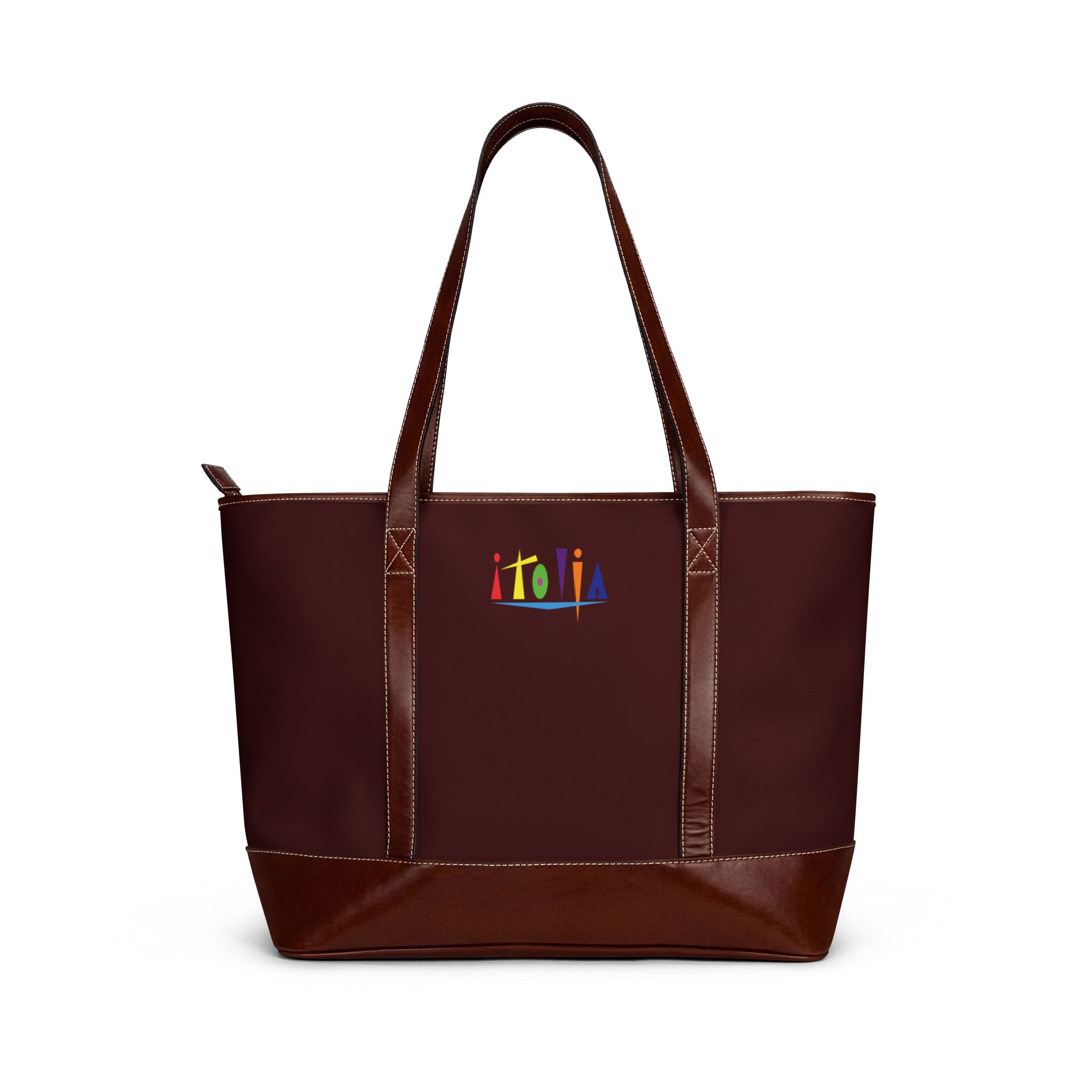 Burgundy Leather Tote Bag
