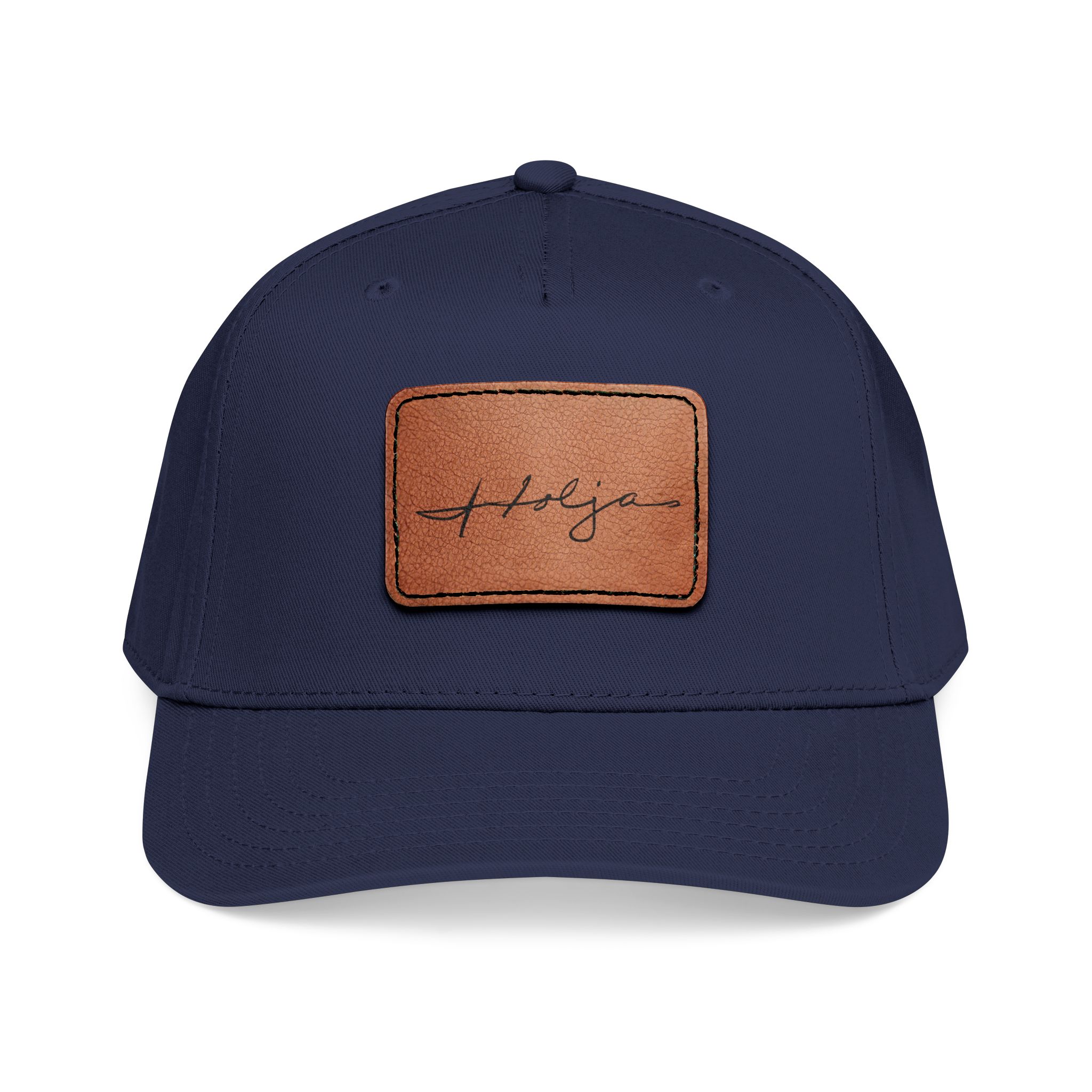 Signatured Leather Patch Cap